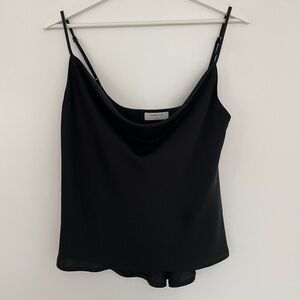 Aritzia - Cowl Neck Satin Tank Top - Babaton